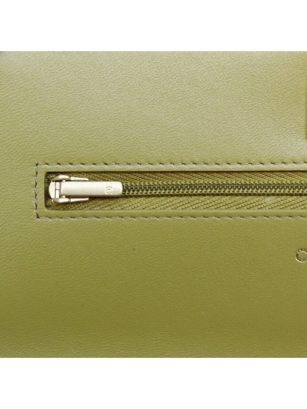 Chanel Khaki Lambskin Quilted Top Handle 2-Way Chain Back Handbag